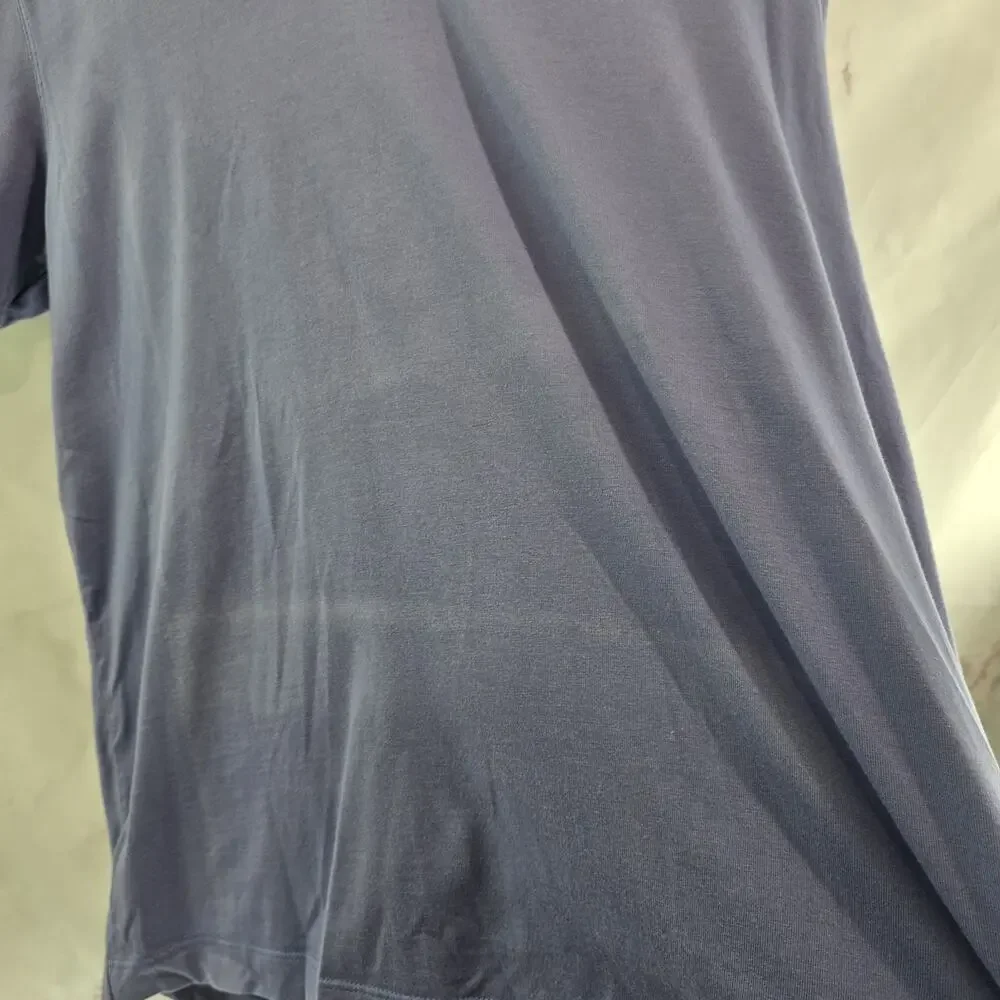 Banana Republic Shirt Mens Large Polo Purple Cotton Short Sleeve Tee Flaw